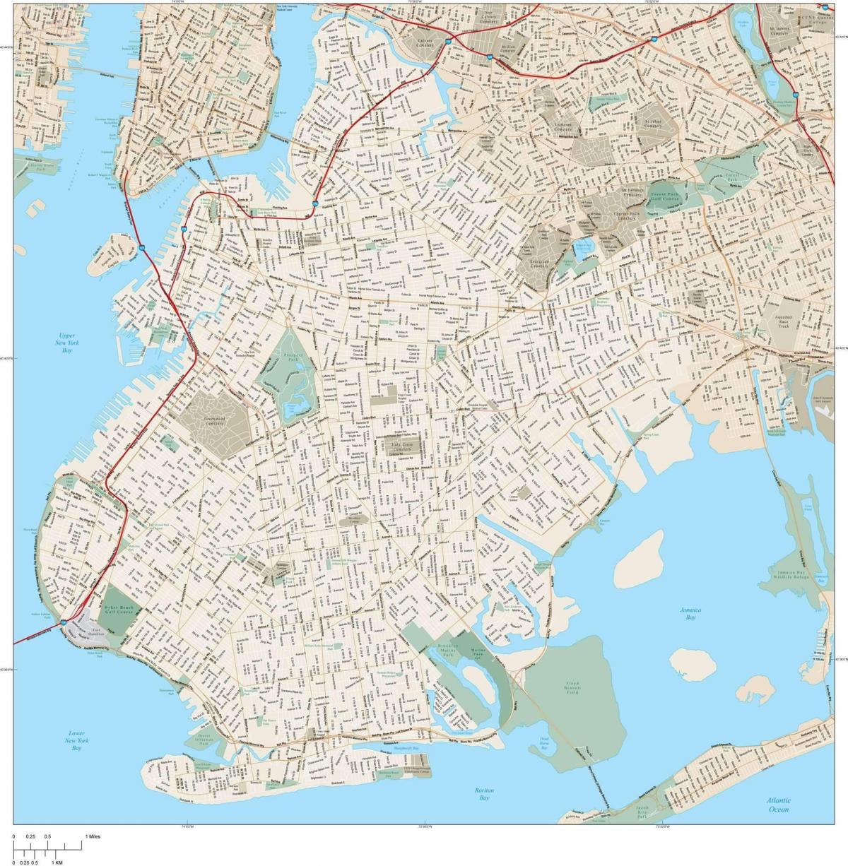 Mapa da cidade de Brooklyn
