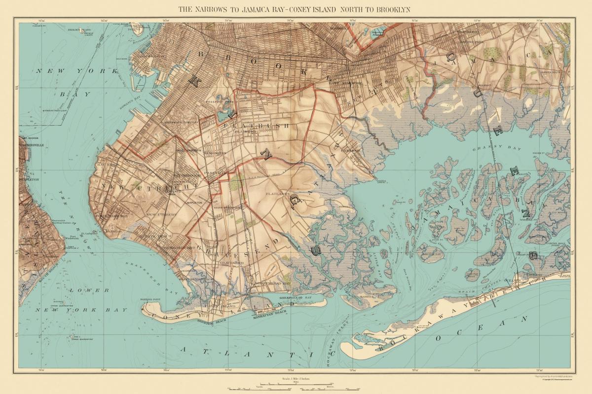 Mapa histórico de Brooklyn