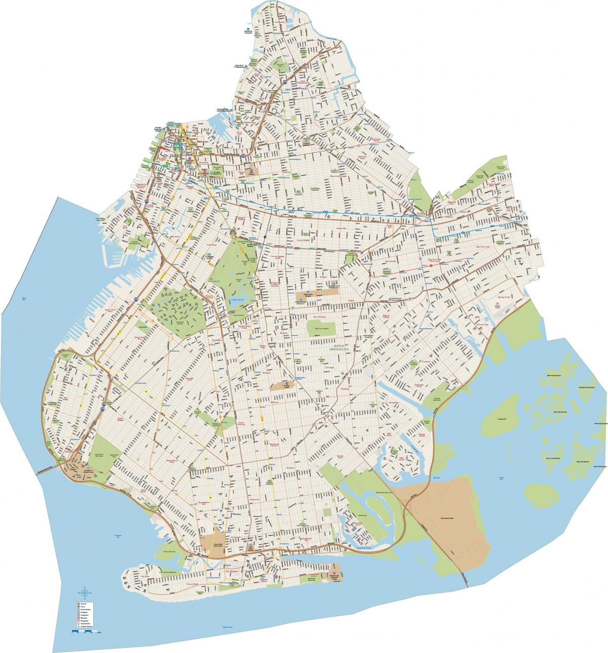Mapa das ruas de Brooklyn